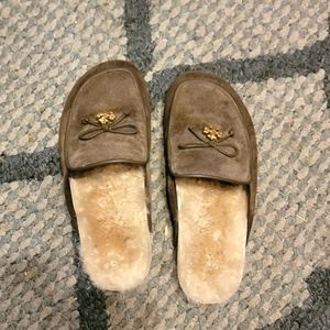 Tory Burch suede slippers